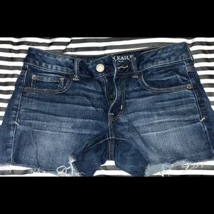 AE Dark Wash Denim Shorts